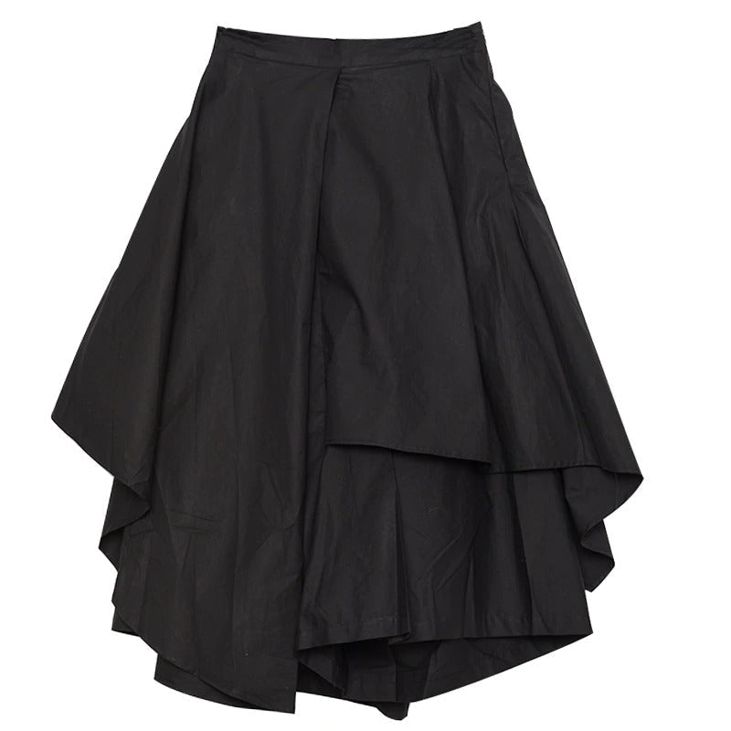 Women's Fashion Black Skirt Pant / New Loose Fit Pants for Lady With High Waist - HARD'N'HEAVY