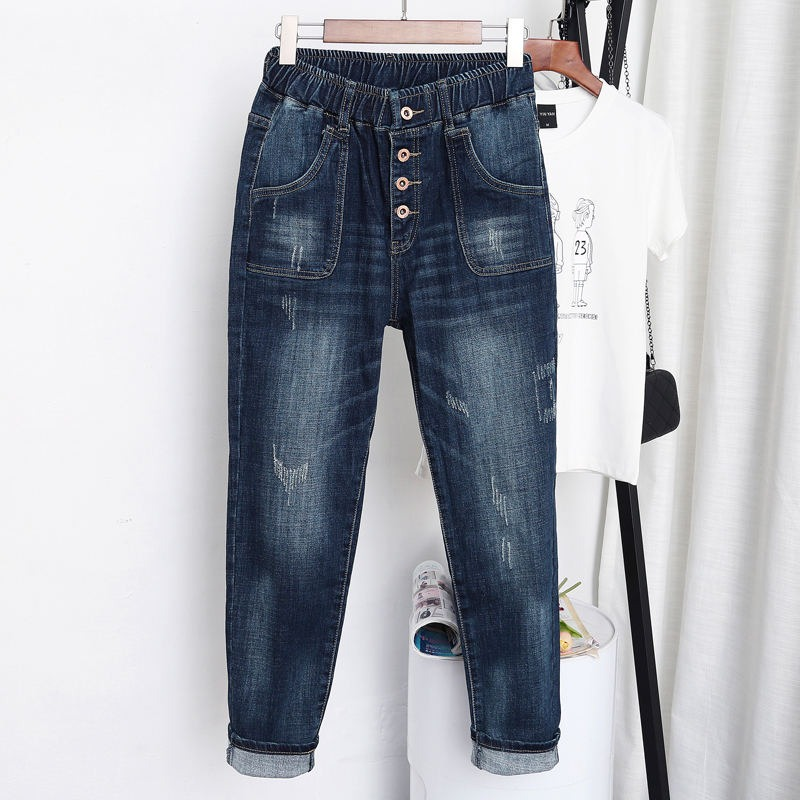 Women's Fashion Loose Jeans / Female High Waist Long Trousers / Women's Streetwear With Pockets - HARD'N'HEAVY