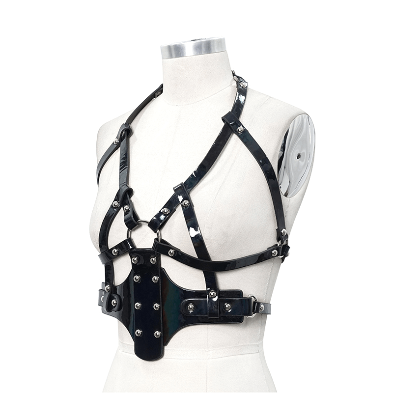 Women's Faux Leather Body Harness in Gothic Style / Adjustable Cosplay Sexy Garters - HARD'N'HEAVY