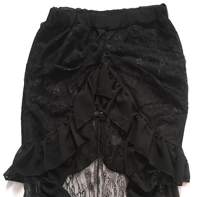 Women's Gothic Skirts / Elegant Victorian High Waist Skirt / Steampunk Long Skirts - HARD'N'HEAVY