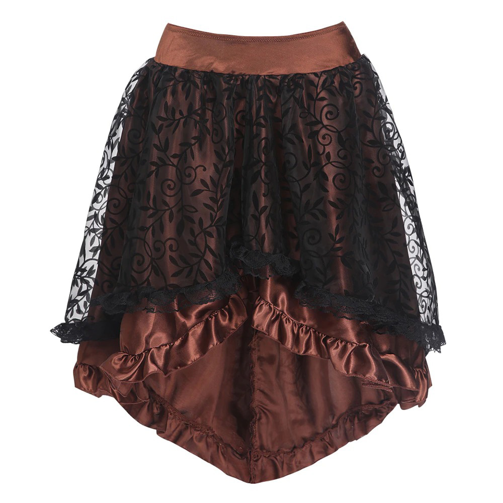 Women's Lace Skirt in Gothic Style / Vintage Cotton Skirt Knee-Length - HARD'N'HEAVY