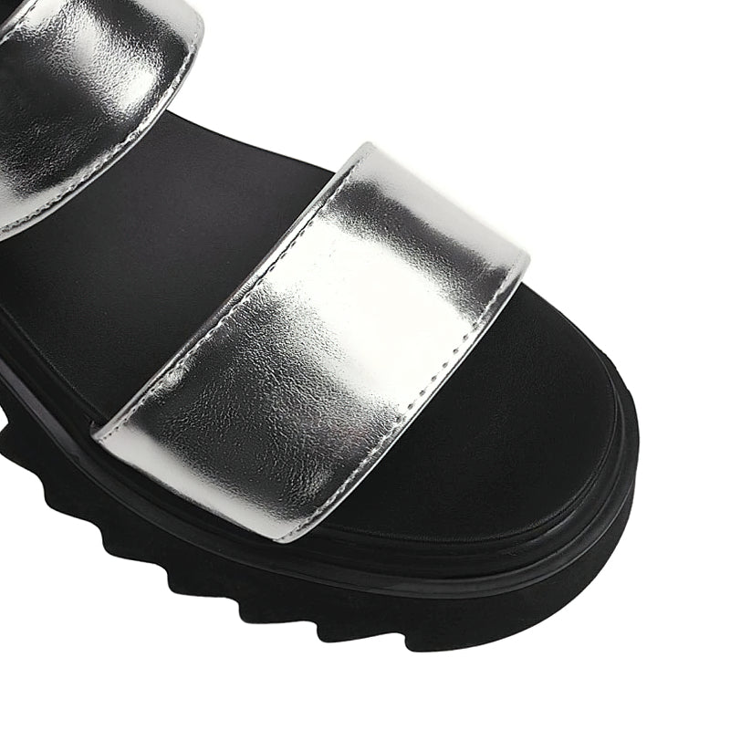 Women's Luxury Platform Chunky Shoes / Fashion Summer Buckle Strap Sandals - HARD'N'HEAVY