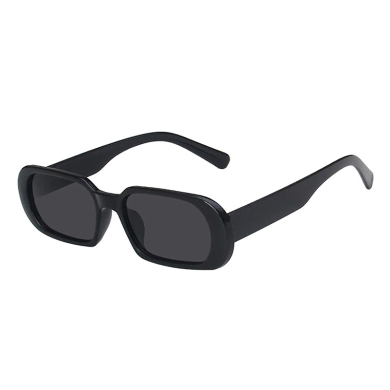 Women's luxury small oval sunglasses in sleek black design, offering stylish UV400 protection.