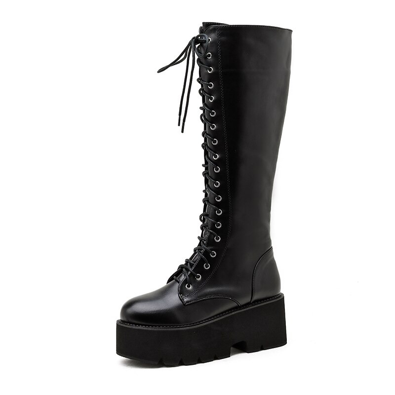 Women's Over The Knee Rock Style Boots / Women's Side Zipper Stovepipe Elastic Shoes - HARD'N'HEAVY