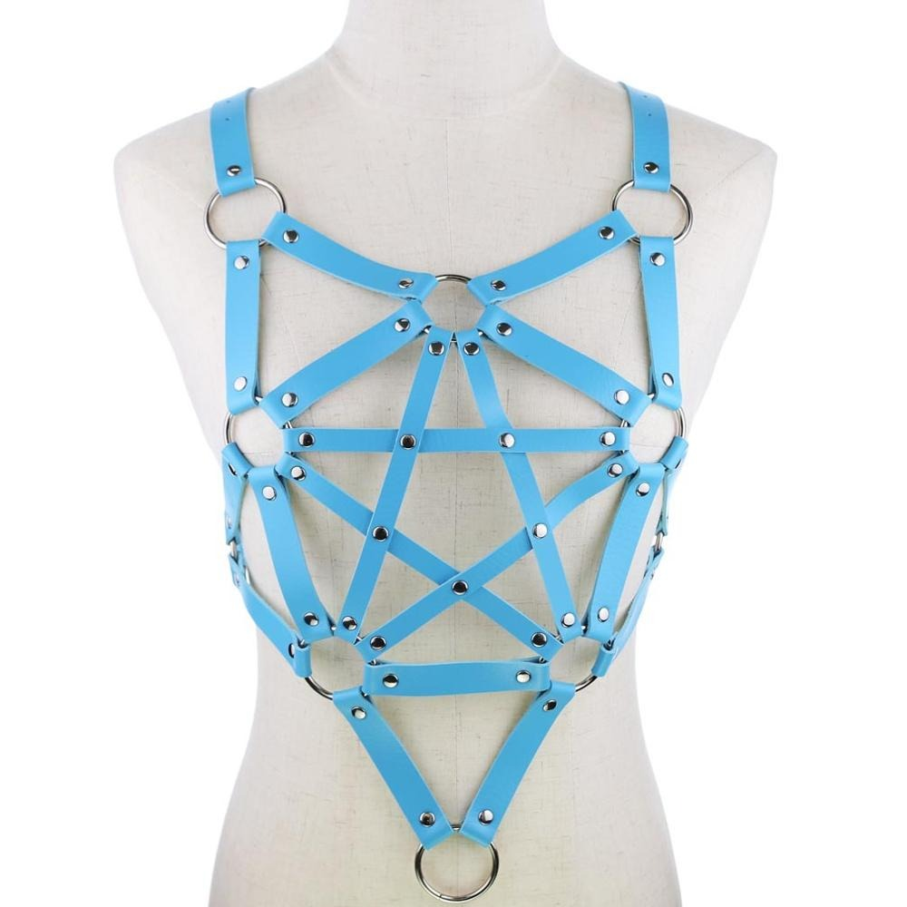 Women's Sexy Leather Body Harness / Fashion Gothic Party Body Necklace - HARD'N'HEAVY