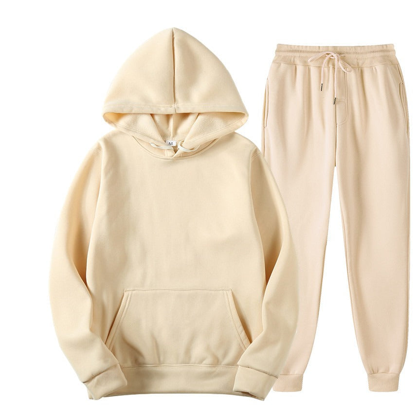 CLEARANCE / Women's Solid Color Hoodie + Sweatpants / Casual Female Tracksuit Two-Piece Set - HARD'N'HEAVY