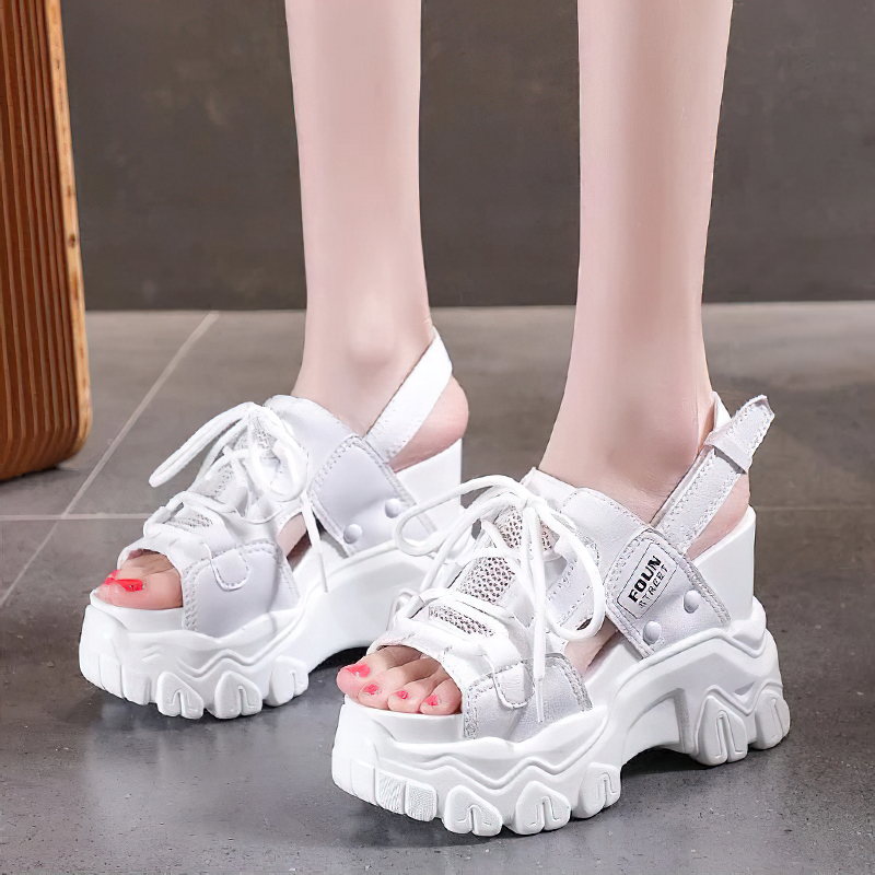 Women's Summer Sandals With Thick Bottom / Ladies Platform Chunky Shoes - HARD'N'HEAVY
