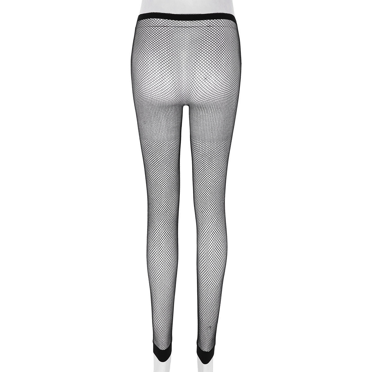 Women's Through Sheer High Waist Hollow Out / Sexy Footless Stretchy Tights - HARD'N'HEAVY