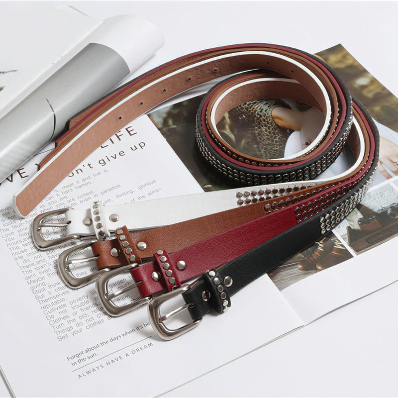 Women's Waist Pu Leather Rivet Purse / Ladies Fashion Fanny Pack / Female Belly Bags - HARD'N'HEAVY