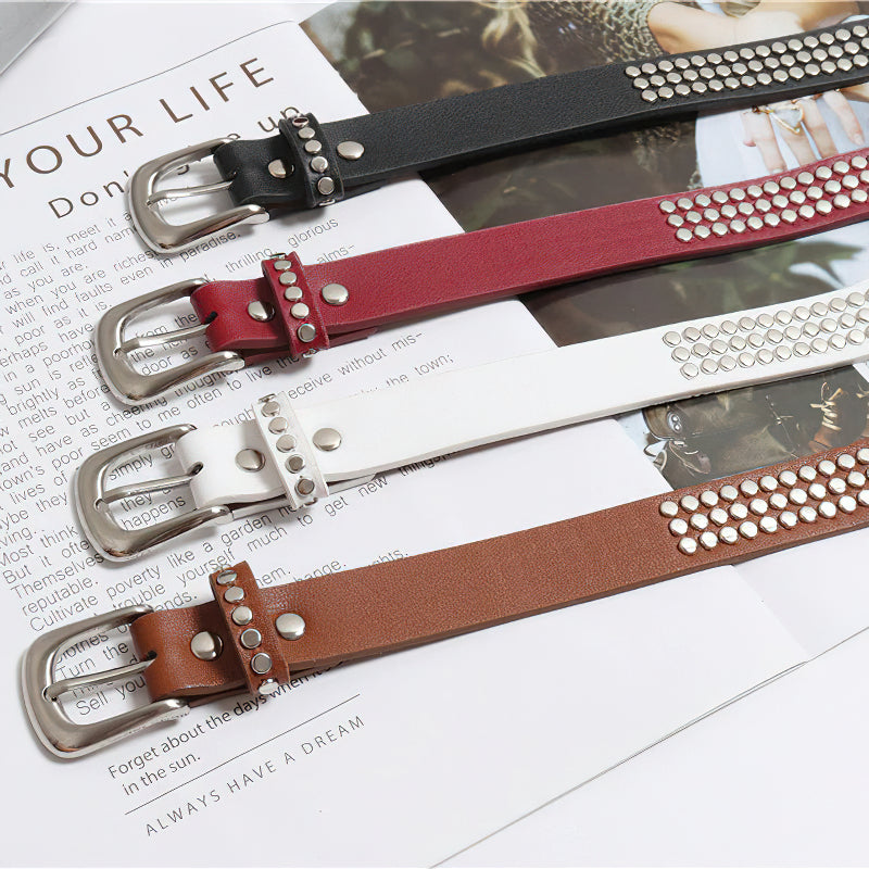 Women's Waist Pu Leather Rivet Purse / Ladies Fashion Fanny Pack / Female Belly Bags - HARD'N'HEAVY