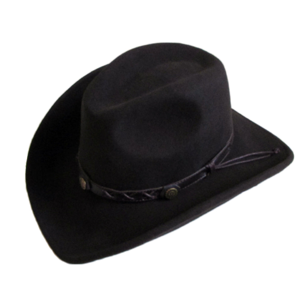 Wool Bowler Hat / Male Fedoras Cowboy Cap / Wide Brim Men's Rock Fashion / Rave outfits - HARD'N'HEAVY
