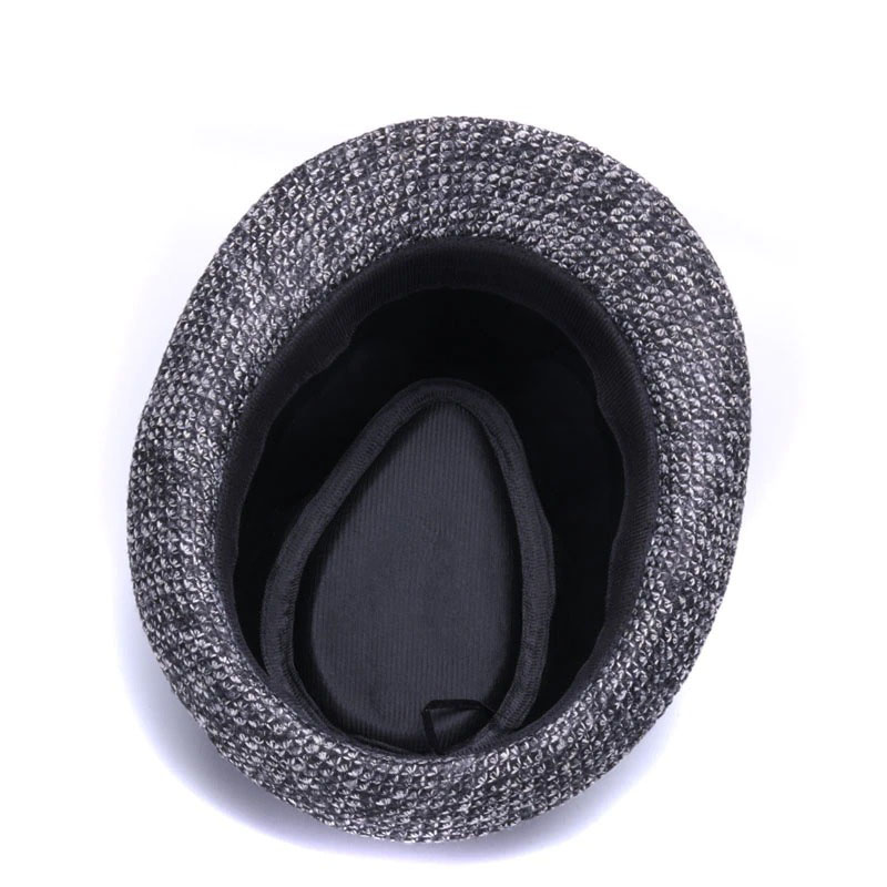 Woolen felt Fedora hat with Black Ribbon Band / Fashion Gentleman Hats - HARD'N'HEAVY