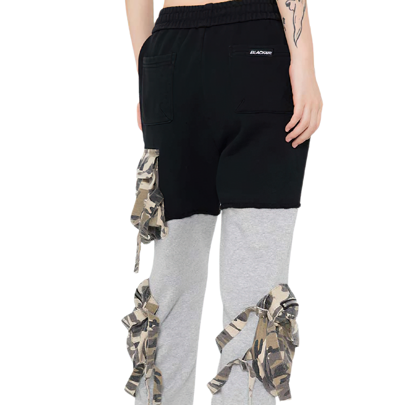 Zipper Multi-Pocket Patchwork Unisex Sweatpants / Loose Casual Pants / High Street - HARD'N'HEAVY