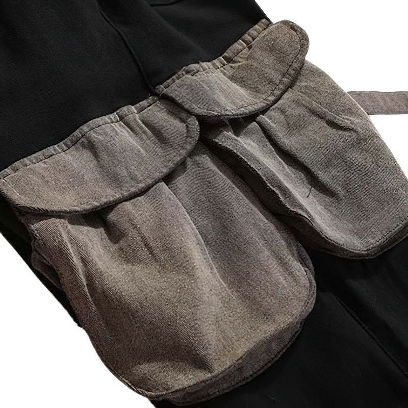 Zipper Multi-Pocket Patchwork Unisex Sweatpants / Loose Casual Pants / High Street - HARD'N'HEAVY